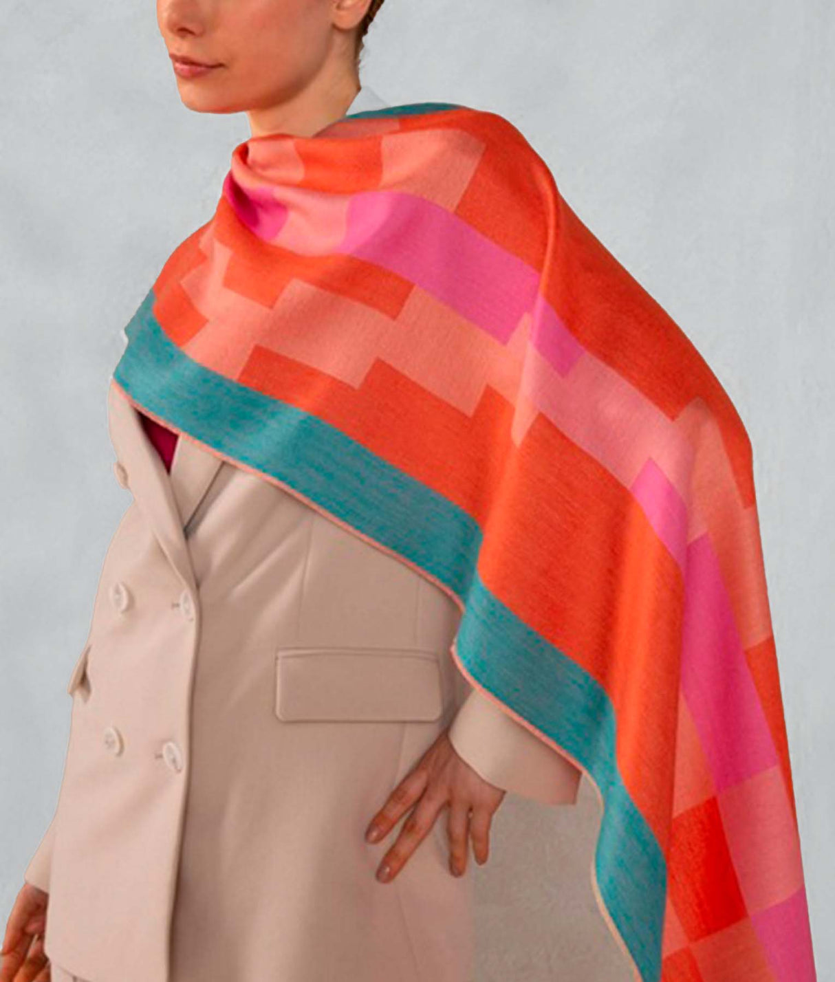 Scarf The Wave - Rose Fuchsia Firecracker Blue Diving Helmet