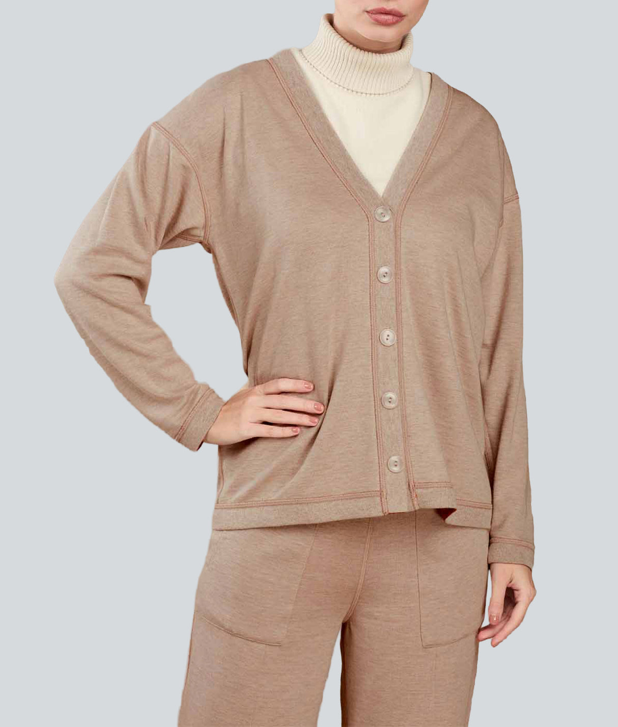 Cardigan Corto - Gris Mañana Y Otoñal
