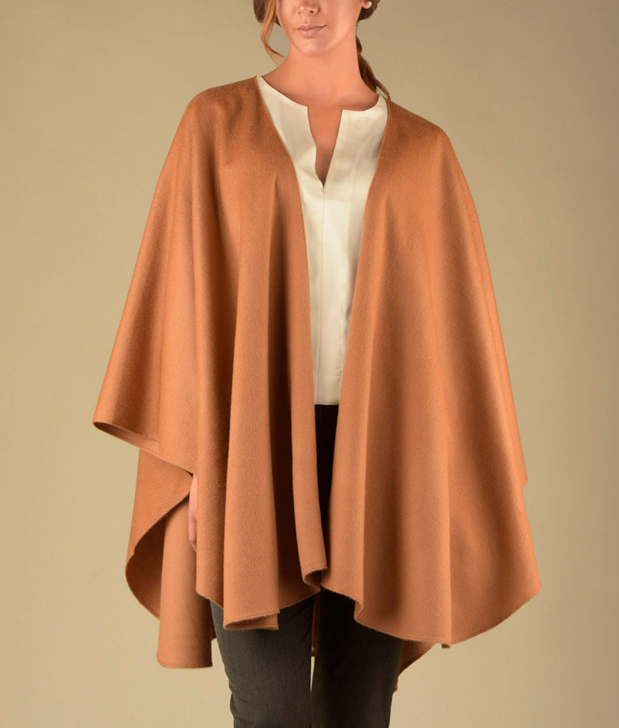 Ruana Baby Alpaca - Tabaco Marron