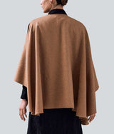Baby Alpaca Ruana - Tobacco Brown