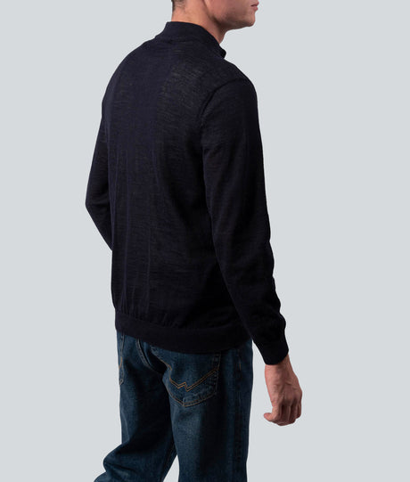 Cardigan con cierre frontal - Azul Marino
