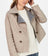 Reversible Short Jacket - Beige And Gray