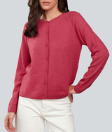 Cardigan Basico - Vino De Frambuesa