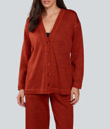 Cardigan Corto - Azul Medianoche  y Terracota
