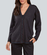 Cardigan Corto - Azul Medianoche  y Terracota
