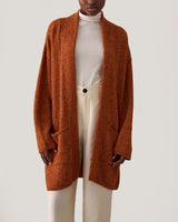 Cardigan Kimono Con Bolsillos - Albaricoque Naranja