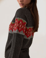 Cardigan Bordado - Cuervo Y Rojo Pompeyano