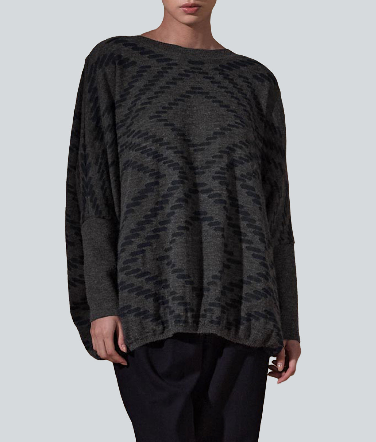 Two-Tone Poncho with Sleeves