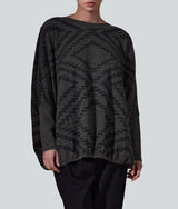 Two-Tone Poncho with Sleeves