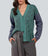 Cardigan La Fusion - Verde jade oscuro y Lavanda