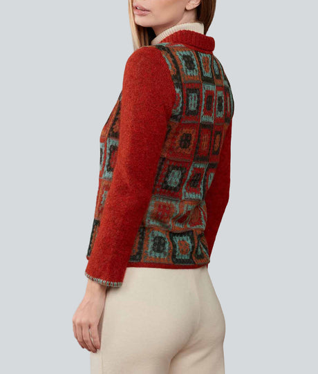 Cardigan Sueños De Crochet- Rojo terracota
