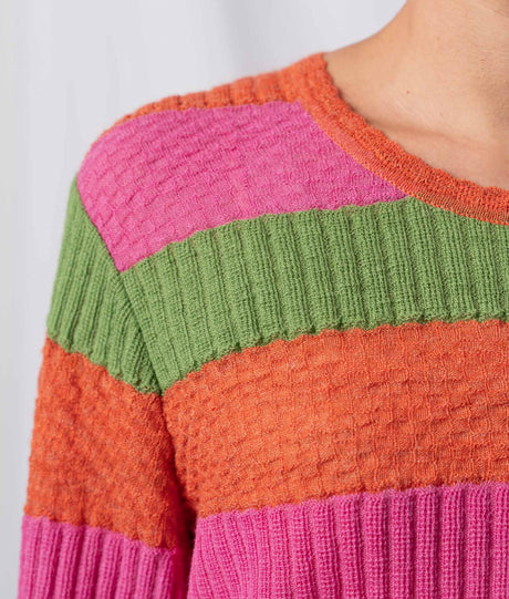 Striped Sweater With Collar