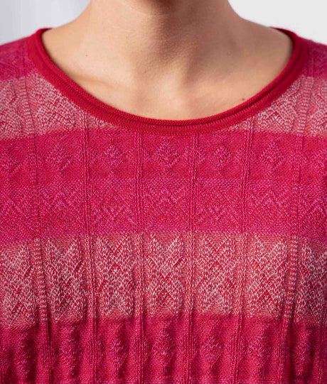 Jacquard Sweater with Pocket