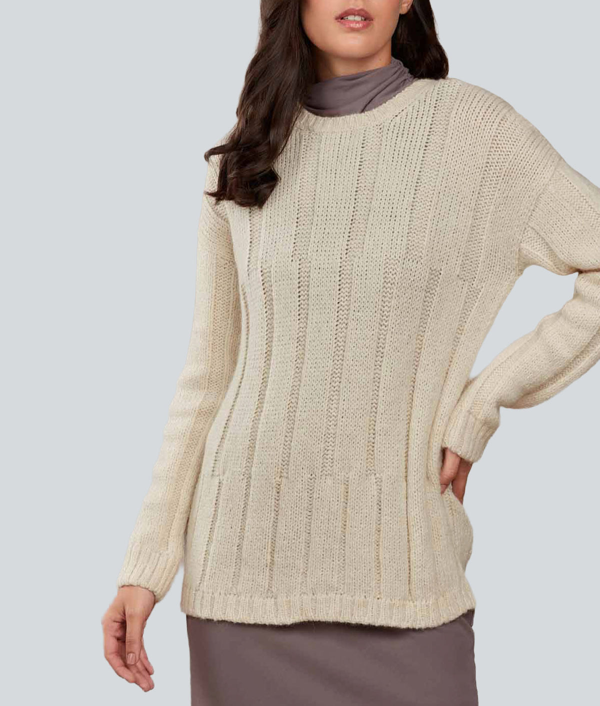 Long Ribbed Cardigan
